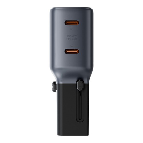 Energea СЗУ TravelGo adapter 45, 2USB-C PD45W 150 countries Gunmetal/Black