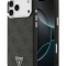 Guess для iPhone 17 Pro Max чехол PU 4G Triangle metal logo Silver camera Hard Black (MagSafe)