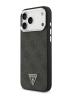 Guess для iPhone 17 Pro Max чехол PU 4G Triangle metal logo Silver camera Hard Black (MagSafe)