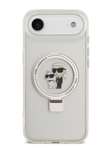 Karl Lagerfeld для iPhone Air чехол IML + Ring stand NFT Karl & Choupette прозрачный (MagSafe)