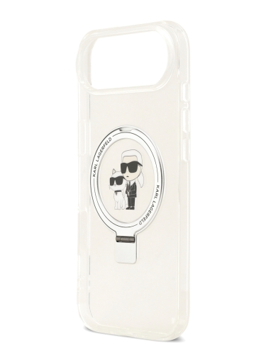 Karl Lagerfeld для iPhone Air чехол IML + Ring stand NFT Karl & Choupette прозрачный (MagSafe)