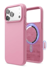 Elago для iPhone 17 Pro чехол Magnetic Silicone Hot Pink (MagSafe)