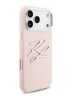 Karl Lagerfeld для iPhone 17 Pro чехол Liquid Silicone Initials Metal Logo & Camera Hard Pink