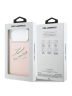Karl Lagerfeld для iPhone 17 Pro чехол Liquid Silicone Initials Metal Logo & Camera Hard Pink