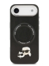 Karl Lagerfeld для iPhone Air чехол PU NFT Karl & Choup heads Metal pin & Cam Hard Black (MagSafe)