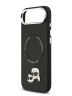 Karl Lagerfeld для iPhone Air чехол PU NFT Karl & Choup heads Metal pin & Cam Hard Black (MagSafe)