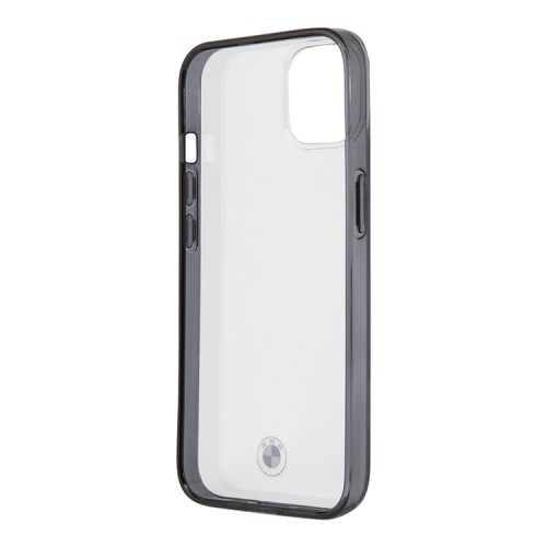Чехол BMW Signature Hard Transparent Black edges для iPhone 13, черная рамка