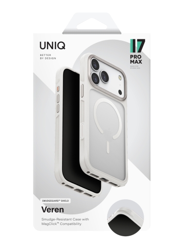 Uniq для iPhone 17 Pro Max чехол Veren Chalk Frost (MagSafe)