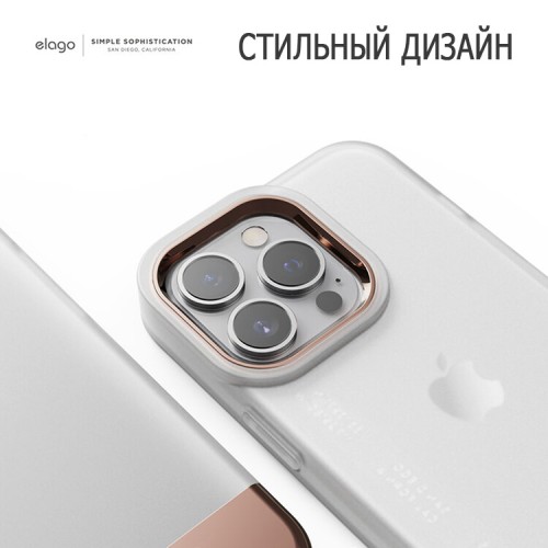 Чехол Elago GLIDE для iPhone 13 Pro, прозрачный/розовое золото