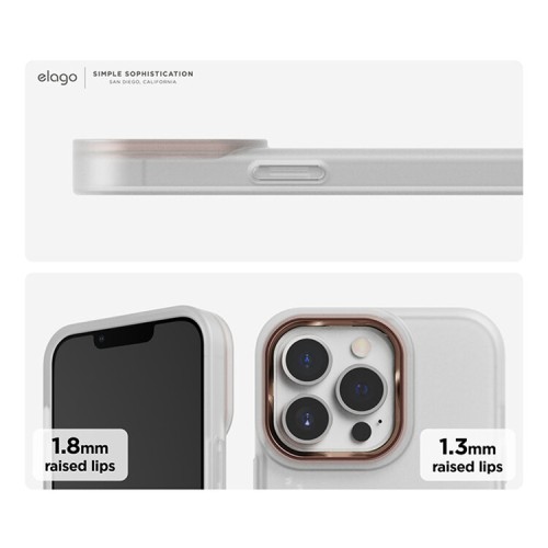 Чехол Elago GLIDE для iPhone 13 Pro, прозрачный/розовое золото