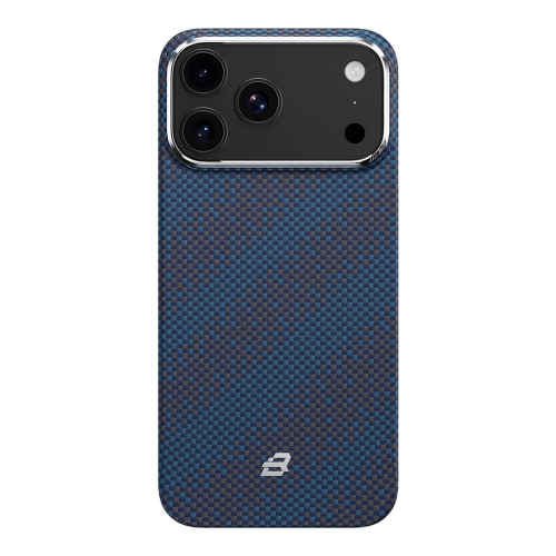 BlueO чехол для iPhone 17 Pro Max, Tactile Woven Air Aramid fiber (Kevlar) Galaxy Blue (MagSafe)
