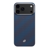 BlueO чехол для iPhone 17 Pro Max, Tactile Woven Air Aramid fiber (Kevlar) Galaxy Blue (MagSafe)