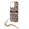 Чехол Guess Leopard Hard +Gold charm для iPhone 13 Pro Max