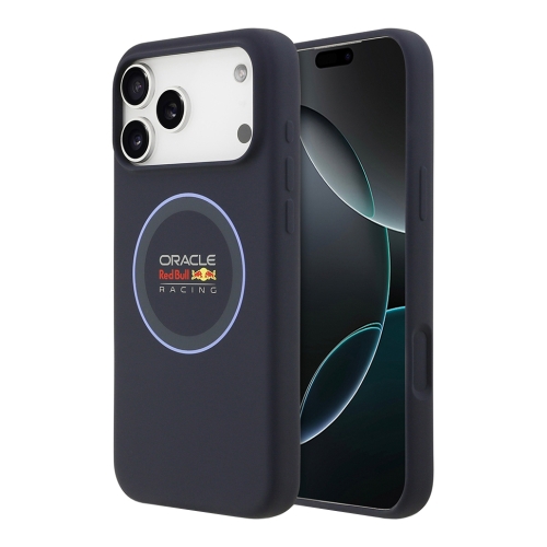 Red Bull для iPhone 17 Pro Max чехол Liquid Silicone with Ring Hard Navy/Blue (MagSafe)