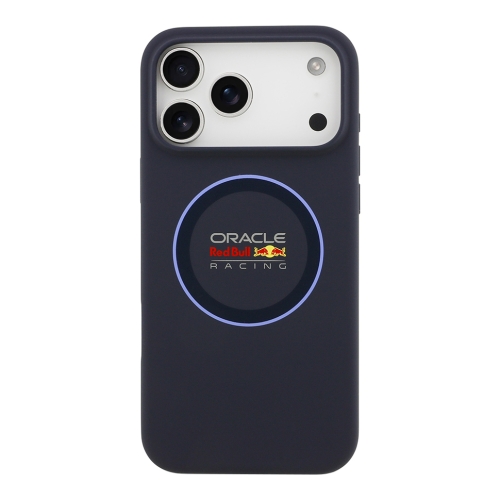 Red Bull для iPhone 17 Pro Max чехол Liquid Silicone with Ring Hard Navy/Blue (MagSafe)