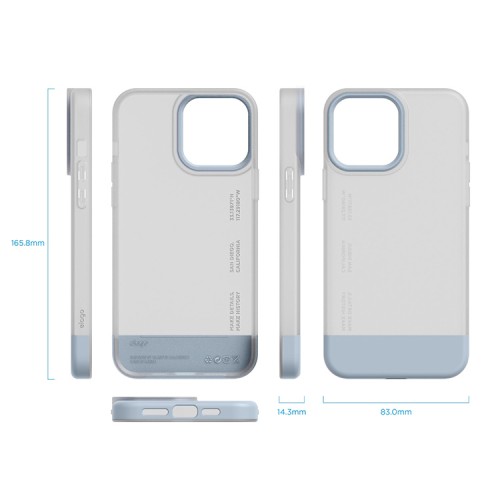 Чехол Elago GLIDE для iPhone 13 Pro Max, прозрачный/голубой