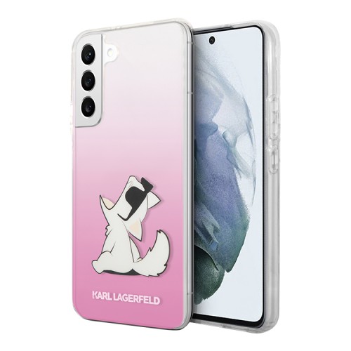 Чехол Karl Lagerfeld Choupette Fun Hard Gradient для Galaxy S22 Plus, розовый