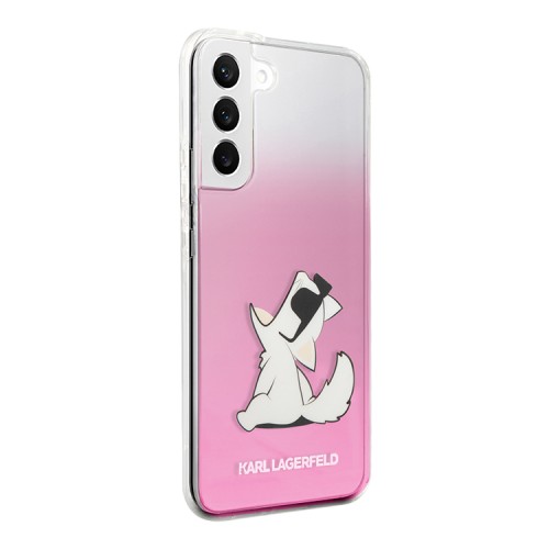Чехол Karl Lagerfeld Choupette Fun Hard Gradient для Galaxy S22 Plus, розовый