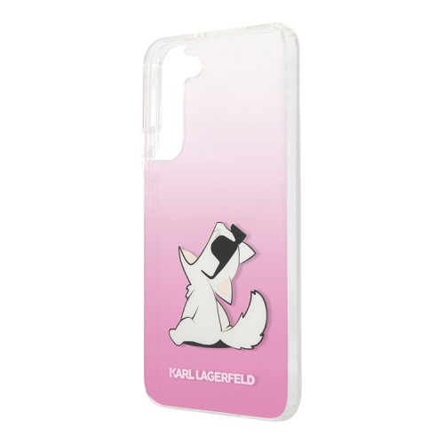 Чехол Karl Lagerfeld Choupette Fun Hard Gradient для Galaxy S22 Plus, розовый