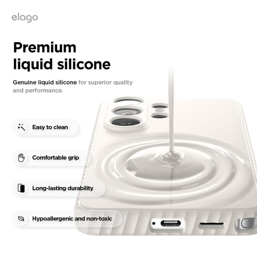 Elago для Galaxy S26 Ultra чехол Magnetic Ridge Silicone Stone (MagSafe)