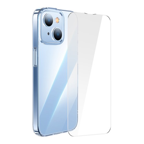 Чехол Baseus Crystal Ultra-Thin PC case +Tempered glass для iPhone 14 Plus, прозрачный