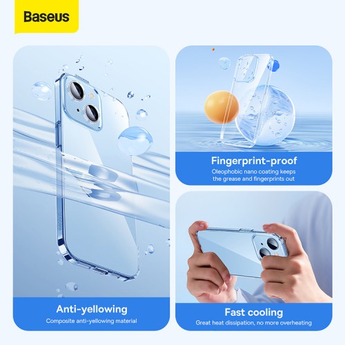 Чехол Baseus Crystal Ultra-Thin PC case +Tempered glass для iPhone 14 Plus, прозрачный