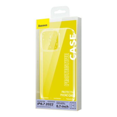 Чехол Baseus Crystal Ultra-Thin PC case +Tempered glass для iPhone 14 Plus, прозрачный