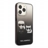 Чехол Lagerfeld Karl & Choupette Hard Gradient для iPhone 13 Pro Max, черная рамка