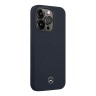 Чехол Mercedes Liquid Silicone для iPhone 14 Pro, тёмно-синий (Navy)