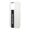 Чехол AMG Double layer Carbon pattern для iPhone 14 Pro Max, белый