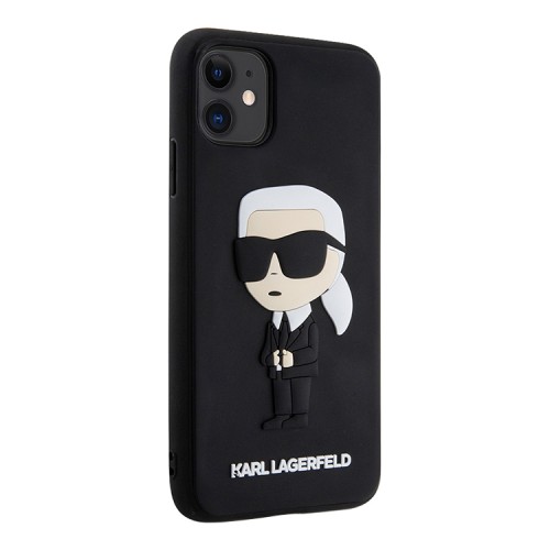 Чехол Lagerfeld 3D Rubber NFT Karl Ikonik Hard для iPhone 11/XR, черный