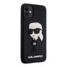 Чехол Lagerfeld 3D Rubber NFT Karl Ikonik Hard для iPhone 11/XR, черный