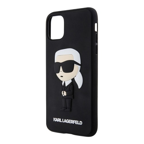 Чехол Lagerfeld 3D Rubber NFT Karl Ikonik Hard для iPhone 11/XR, черный