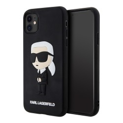 Чехол Lagerfeld 3D Rubber NFT Karl Ikonik Hard для iPhone 11/XR, черный