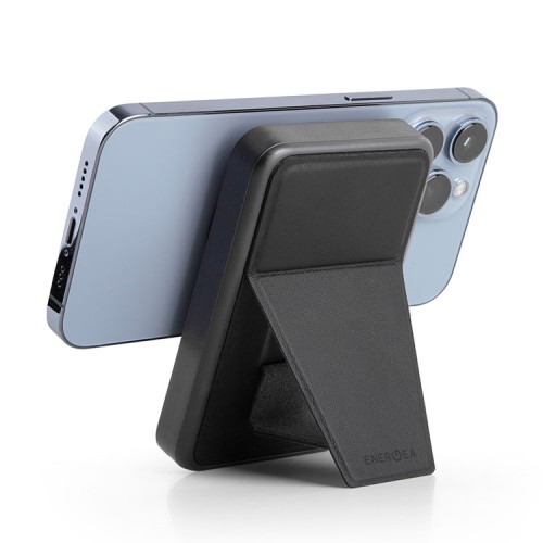 EnergEA АКБ MagPac GRIP 10K, 10000W Magnetic wireless 15W USB-C 20W with stand Gun/Black