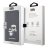 Lagerfeld для iPhone 15 Pro чехол PU Saffiano NFT Karl & Choupette Booktype Black