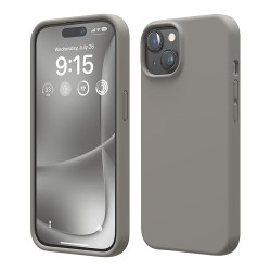 Elago для iPhone 15 чехол Soft silicone (Liquid) Medium Grey