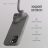 Elago для iPhone 15 чехол Soft silicone (Liquid) Medium Grey