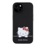 Hello Kitty для iPhone 15 чехол Liquid silicone Dreaming Kitty Hard Black