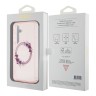 Guess для Galaxy S24 чехол PC/TPU Flowers Wreath Hard Pink (MagSafe)