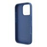 Guess для iPhone 16 Pro чехол PU кожа 4G +кольцо держатель, голубой