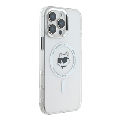 Karl Lagerfeld для iPhone 16 Pro Max чехол PC/TPU NFT Choupette прозрачный (MagSafe)