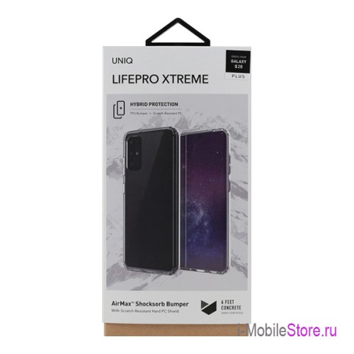 Uniq чехол Lifepro Xtreme для Galaxy S20 Plus, прозрачный