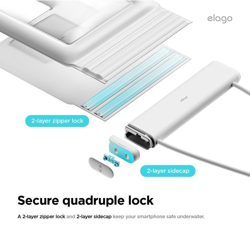 Elago для смартфонов чехол водонепроницаемый Waterproof Phone Pouch White