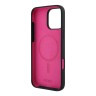 DKNY для iPhone 16 Pro Max чехол Liquid Silicone Arch Logo Hard Black/Pink (MagSafe)
