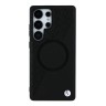 BMW для Galaxy S25 Ultra чехол Leather Half Textured with Ring Metal logo Hard Black (MagSafe)