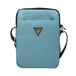 Сумка Guess Nylon Tablet bag with Triangle metal logo для планшета до 8", голубая