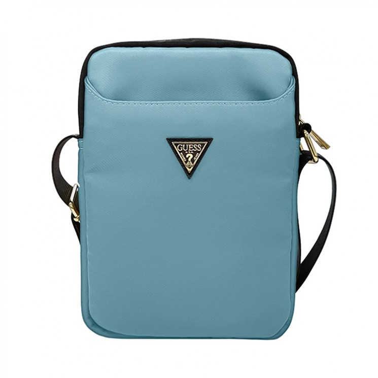 Guess Nylon Tablet bag with Triangle metal logo для планшета до 8", голубая GUTB8NTMLLB
