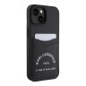 (уценка) Karl Lagerfeld для iPhone 15 чехол Cardslot PU Saffiano RSG 3D rubber logo
