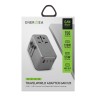 Energea СЗУ TravelWorld adapter GaN 120, 3USB-C + 1USB-A, GaN PD120W Gunmetal